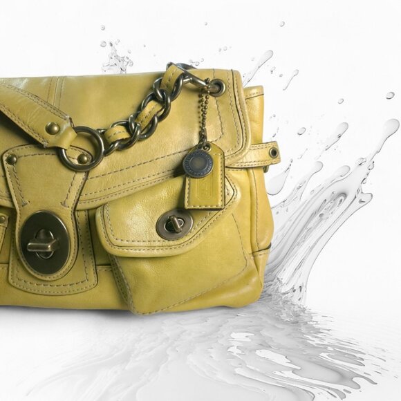 Vintage COACH Leigh 65th Anniversary Legacy Shoulder Bag in yellow - Picture 8 of 16